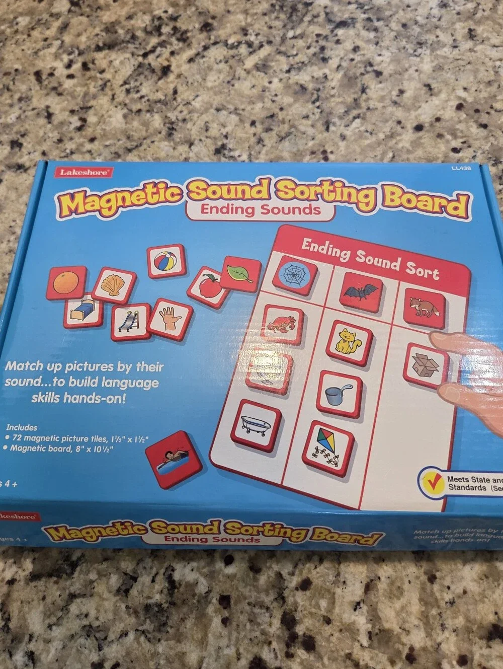 Lakeshore Ending Sounds Magnetic Sound Sorting Board LL436 Ages 4+ Homeschool